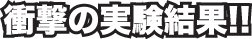 衝撃の実験結果